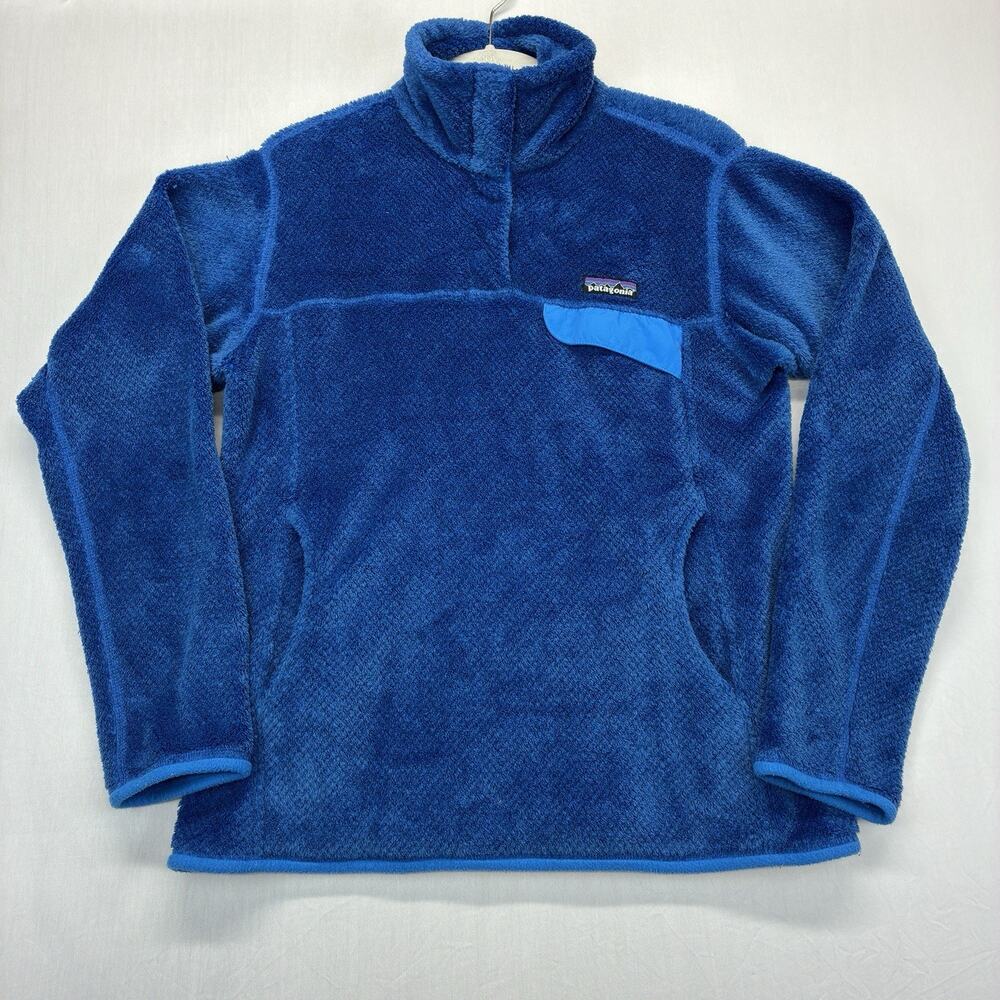 Patagonia Womens M Blue Better Sweater 1/4 Zip Fleece Pullover Jacket